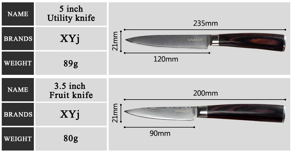 Дамасский нож из дамасской стали 3," Paring 5" утилита японский дамасский кухонный нож супер Острый кухонный топорик кухонные аксессуары