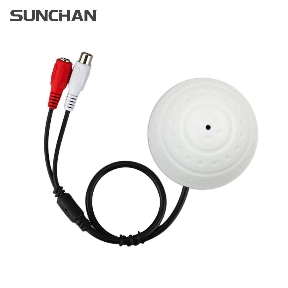 

New Arrival CCTV Microphone Golf Shape Audio Pickup Device High Sensitivity DC12V Audio Monitoring Sound listening device