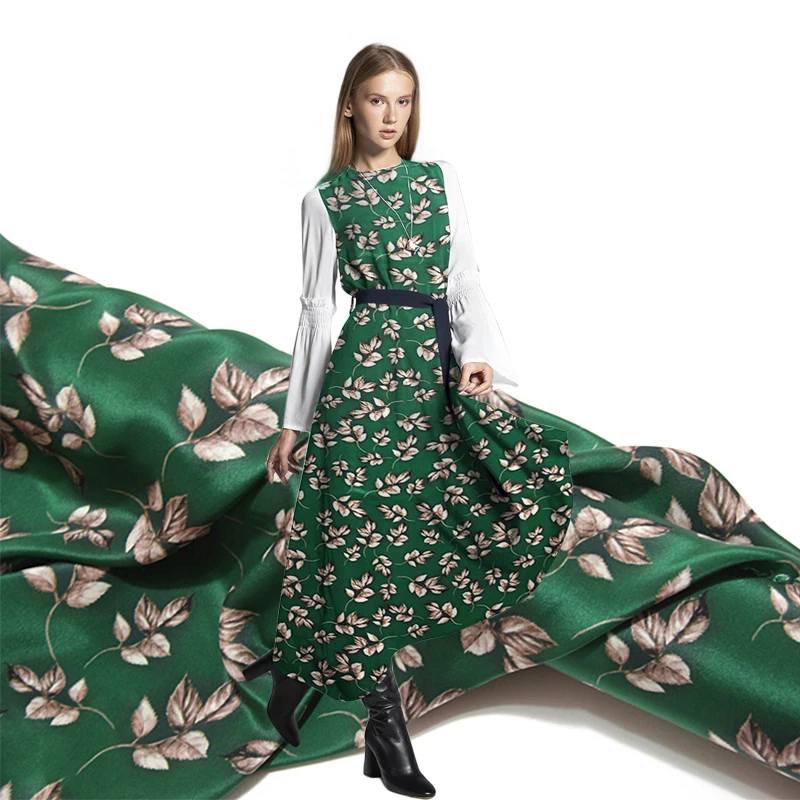 Горячая новинка шелк 12 мм струйный крепдешин платье Блузка шелковая одежда ткань натуральный шелк печать окрашенная креп ткань