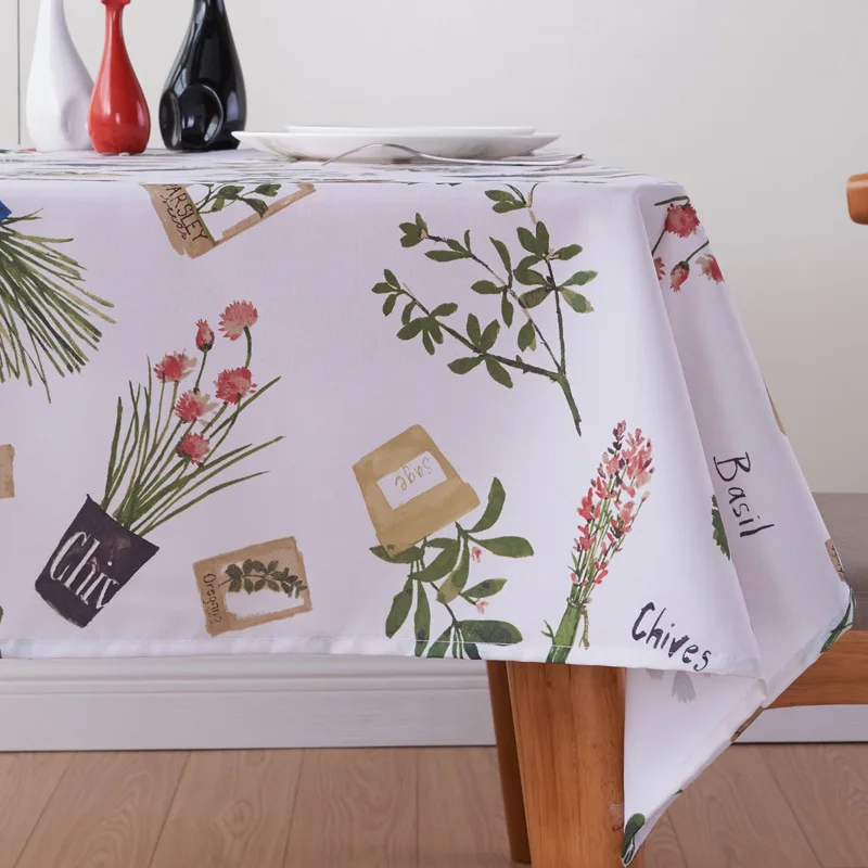 Plant Cute Cotton Linen Table Cloth Lace Dandelion Table Cover Pastoral Tablecloth Home Hotel