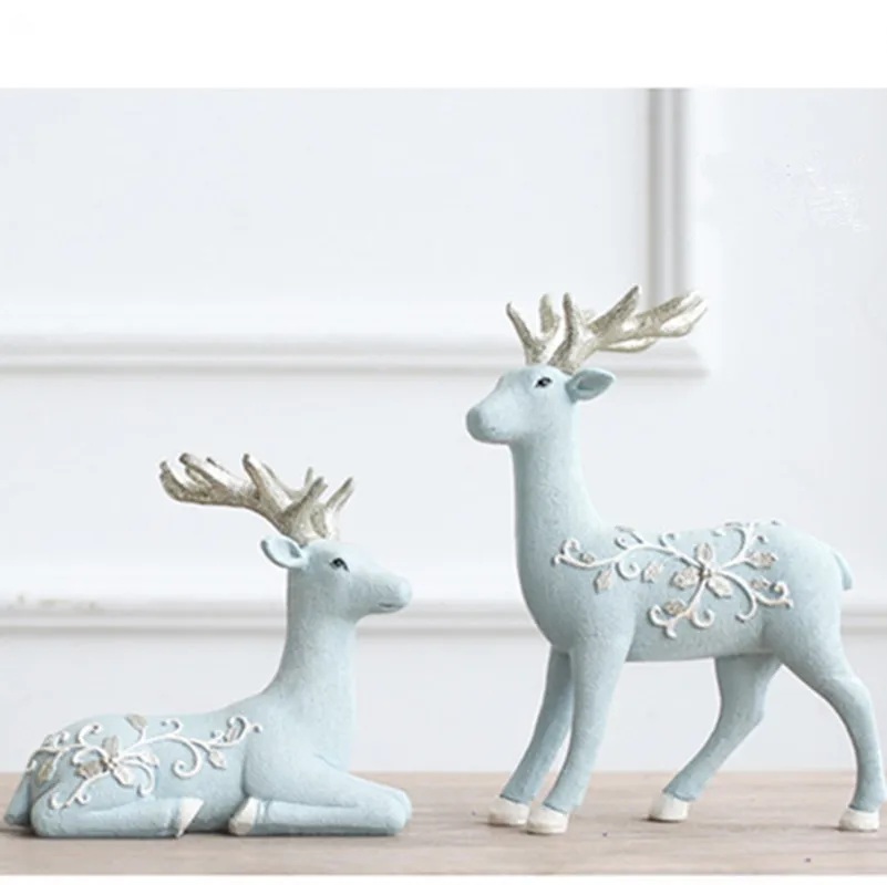 

Resin Modern Abstract Deer Statue Resin Ornaments Home Decoration Accessories Gift Exquisite Geometric Resin Deer Sculpture