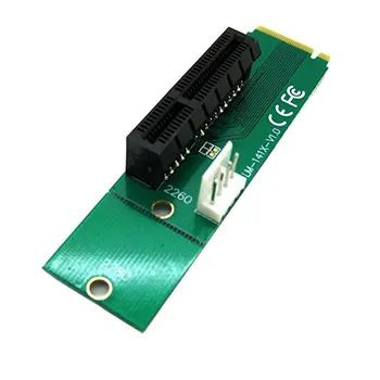 

10pcs/lot PCI Express PCI-E 4X Female to NGFF M.2 M Key Male Adapter Converter Card with Power Cable