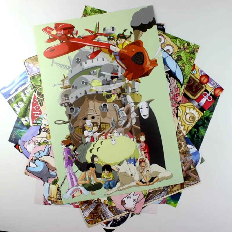 8 шт./лот Высокое качество AC домашний декор аниме Cos Тоторо Хаяо Миядзаки мультфильм поклонник Аниме Коллекция стол настенный постер