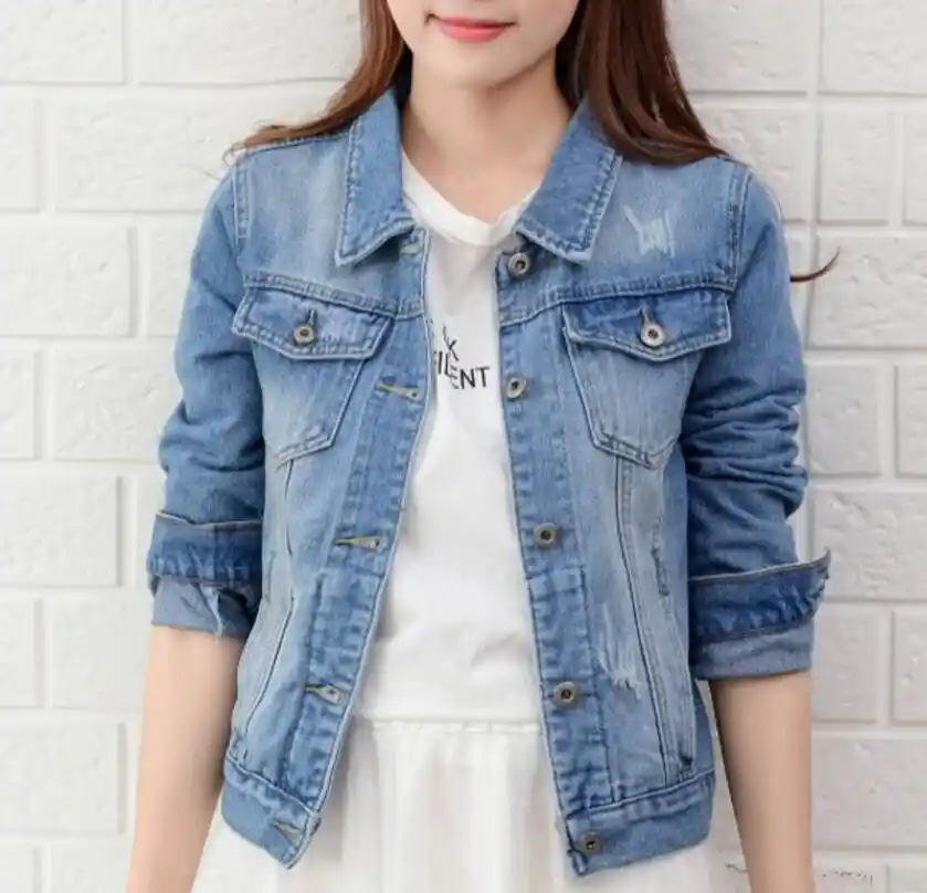 jaqueta jeans feminina comprida