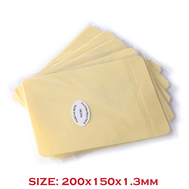 

Hot item 10pcs 8x6" Double-sided Medium Size Blank Tattoo Practice Skin Supply
