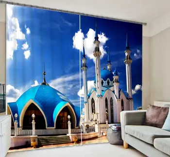 

Palace Luxury 3D Blackout Curtains For Living room Bedding room Drapes Cotinas para sala for Chirstmas decorative