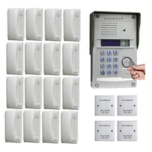 ZHUDELE Высокое качество Роскошный домофон для дома Система аудио телефон двери для 16 квартиры металлическая открытая станция