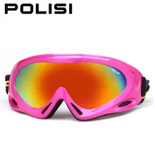Polisi gafas de esquí de la nieve del invierno niños de los niños uv400 esqui snowboard deportes gafas niños niñas anti-vaho gafas de esquí patineta