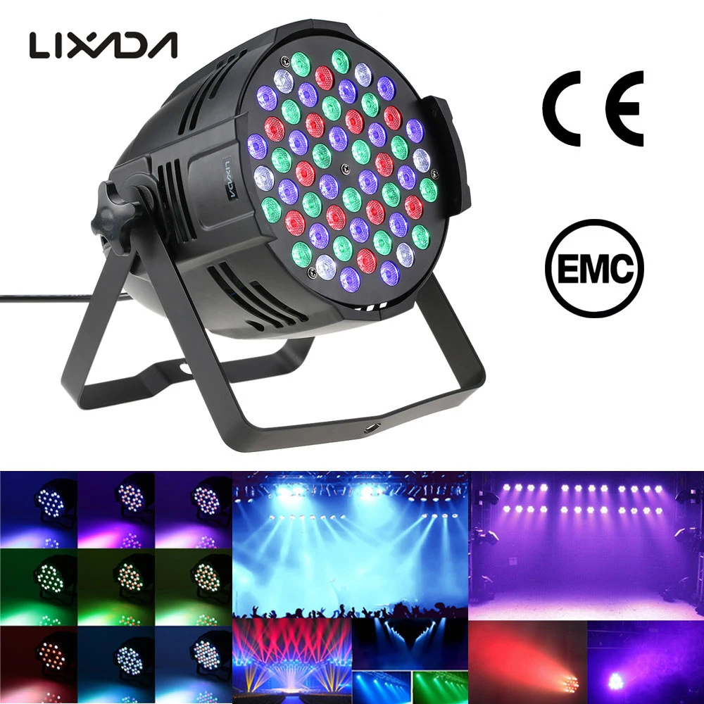 

80W 54Led Stage Light Dmx512 Sound Activated Auto Rgbw Color Change Par Wall Wash Light Stage Effect Lampdj Laser Disco Ball