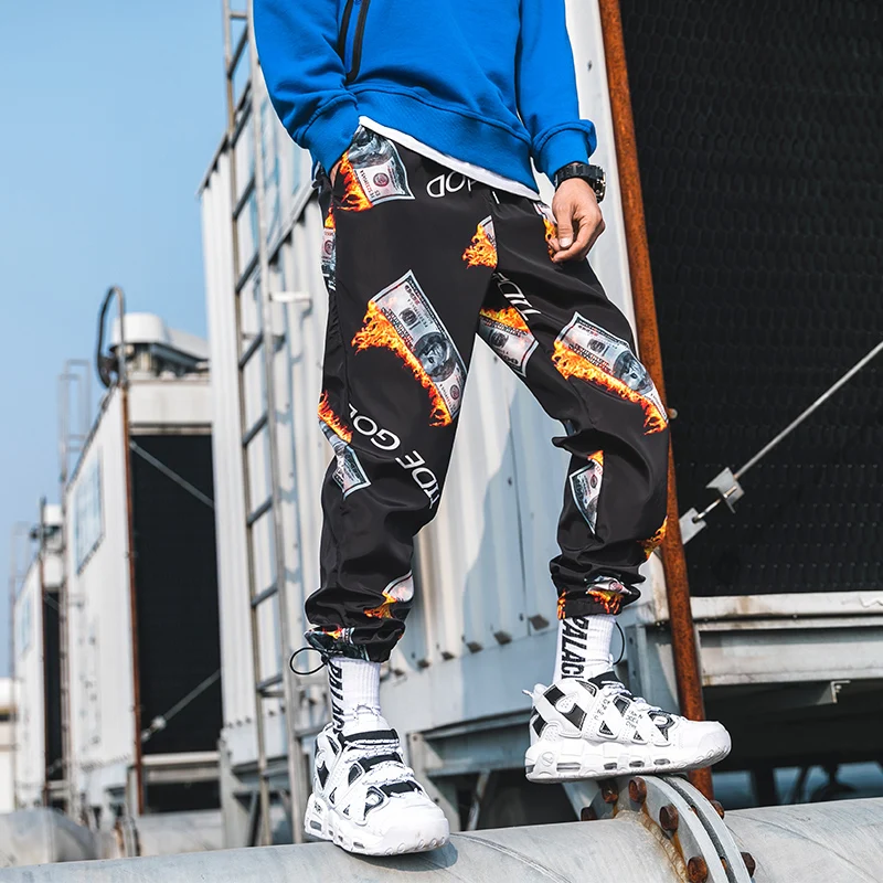 

Streetwear Casual Jogger Pants Men Designer Printing Spring Lightweight Mens Harem Pants Hip Hop Men Trousers