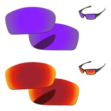 Огненный красный и плазменный фиолетовый 2 пары Поляризованные Сменные линзы для Fives квадратные солнечные очки Рамка UVA и UVB Защита