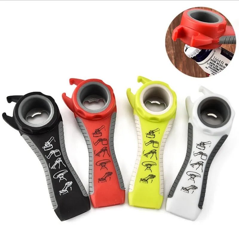 

5 in 1 Multi-function Stainless Steel plastic bottle Opener Beer Can jar Opener Kitchen Tools
