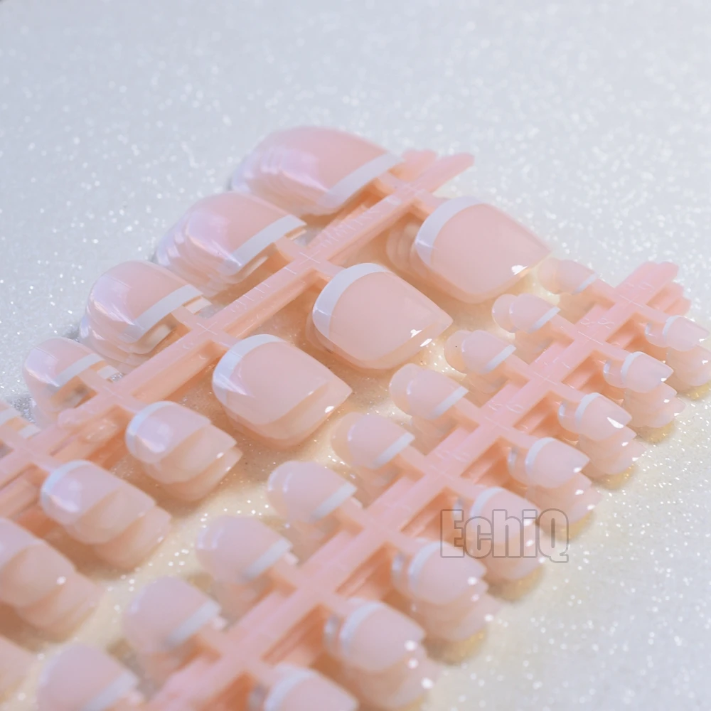 1 партия = 10 комплектов декоративные накладные ногти телесного цвета|fake nails for