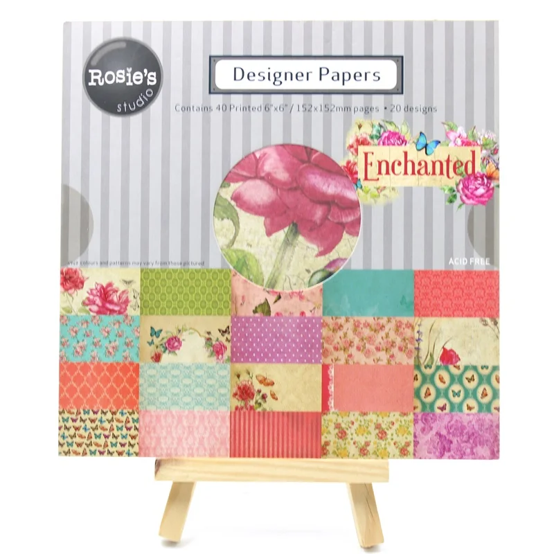

KSCRAFT 40pcs 6" Single-side Printed Flowers pattern creative papercraft art paper handmade scrapbooking kit set books