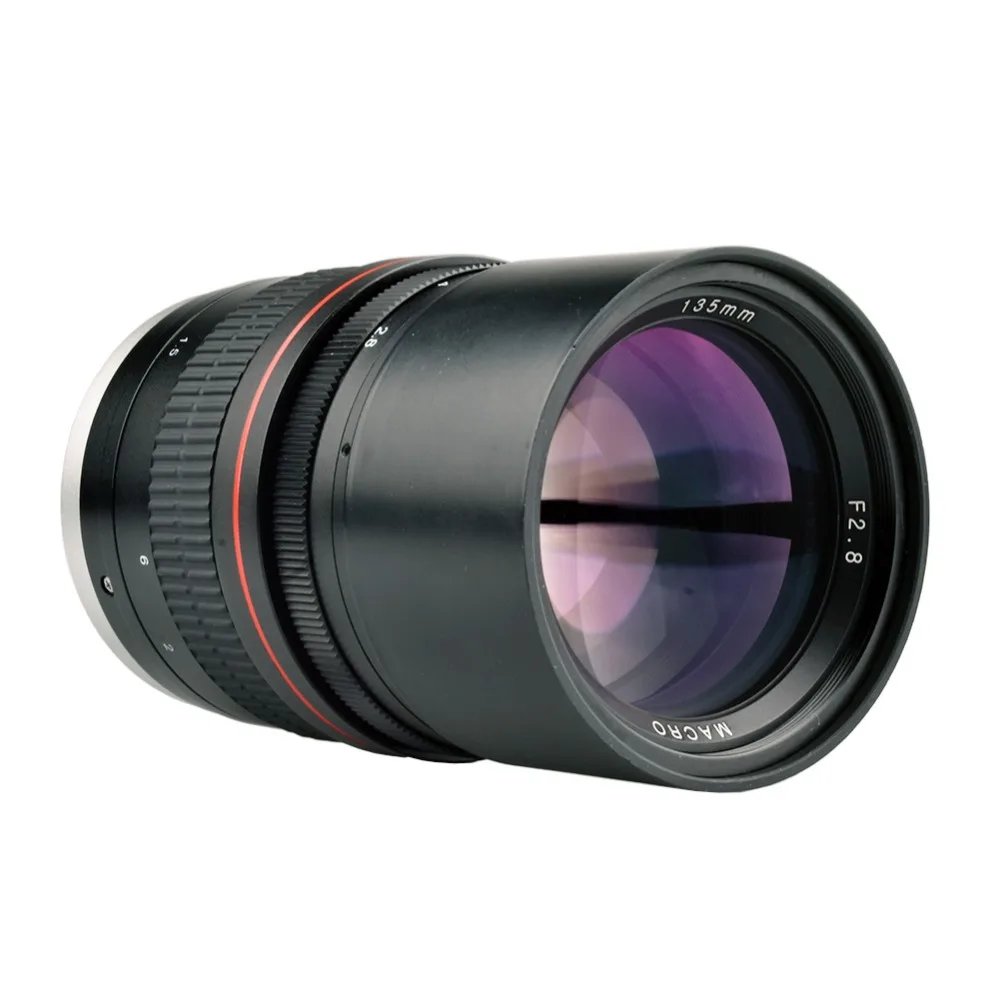 Lighdow 135 мм F2.8 телефото объектив с фиксированным фокусным расстоянием для Canon 6D 6DII 7DII 77D 760D 800D 70D 80D 5DIV 5diii Nikon D3400 D5300 D760D камеры