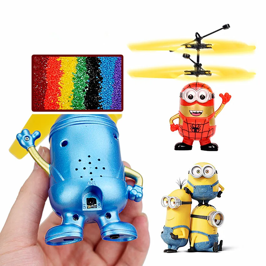 Minion Fly Flashing helicopter Hand Control RC Toys
