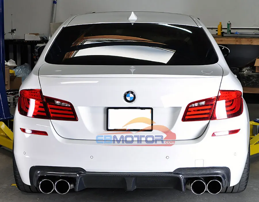 3D Style Real carbon fiber Rear Bumper Lip Diffuser For BMW F10 M5 Only 12-16  B239