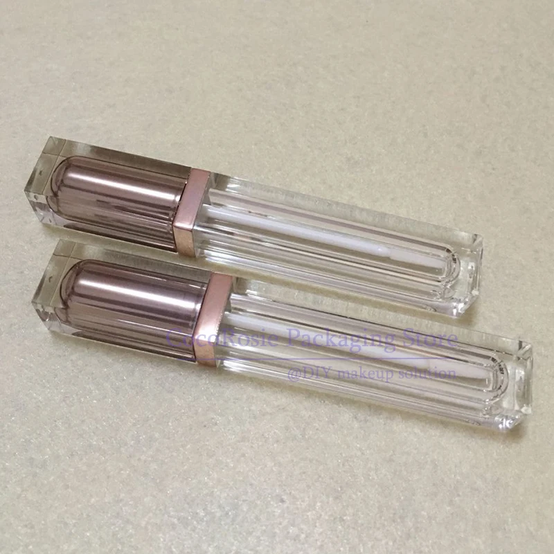 100 PCS Rose Pink Lip gloss tube empty 8ML Lip gloss container lip oil