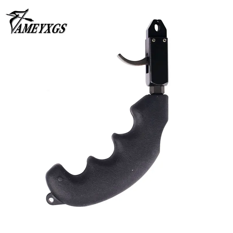 New Type Black Archery Bow Aluminum 3 Finger Grip Caliper Release Aid