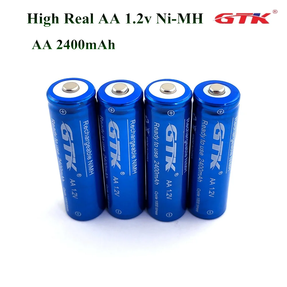 4 шт./лот GTK AA Аккумуляторная батарея 2400 mAh Ni-MH 1,2 v aa батареи/2500 2700 mah aa nimh батарея/3000 aa игрушка пульт дистанционного управления