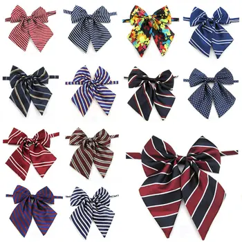 

Ladies Girl Pre-tied Satin Bowtie School Student Polka Dot Stripe Tie YYTIE0058