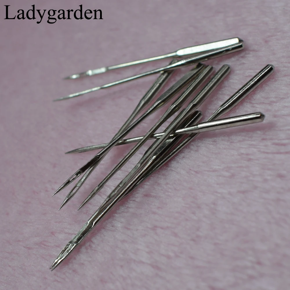 

10PCS Stainless Steel Threading Industrial and Domestic Overlock Sewing Machine Needles for Brother Singer Janome Toyota Singer