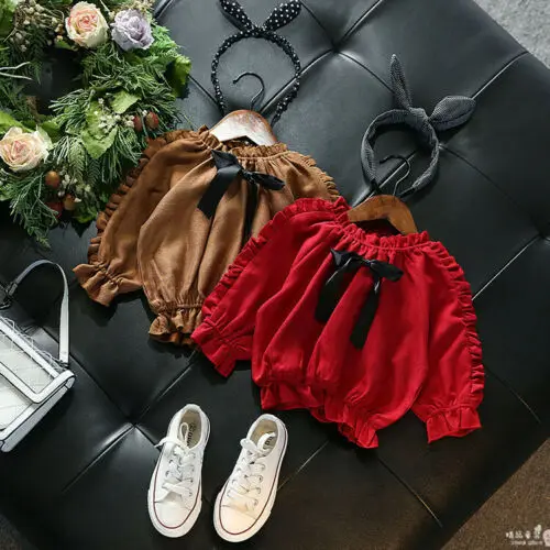 

Newborn Kids Baby Girl's Long Sleeve Blouse Bow knot Blouse Tops Shirts Clothes