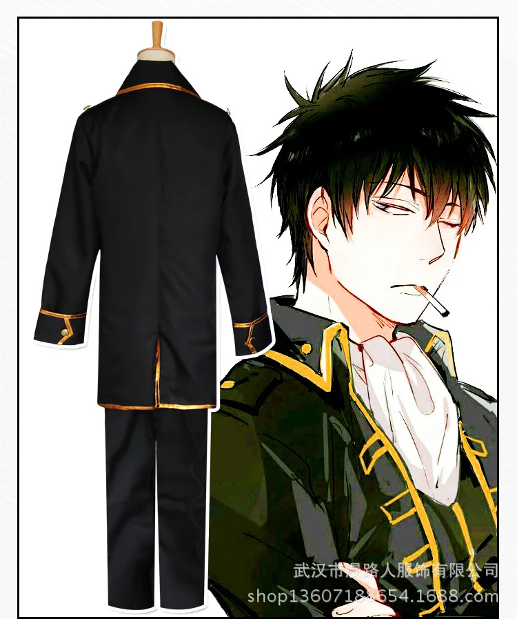 Короткая футболка с героями из японского аниме Синсэнгуми Униформа гинтама