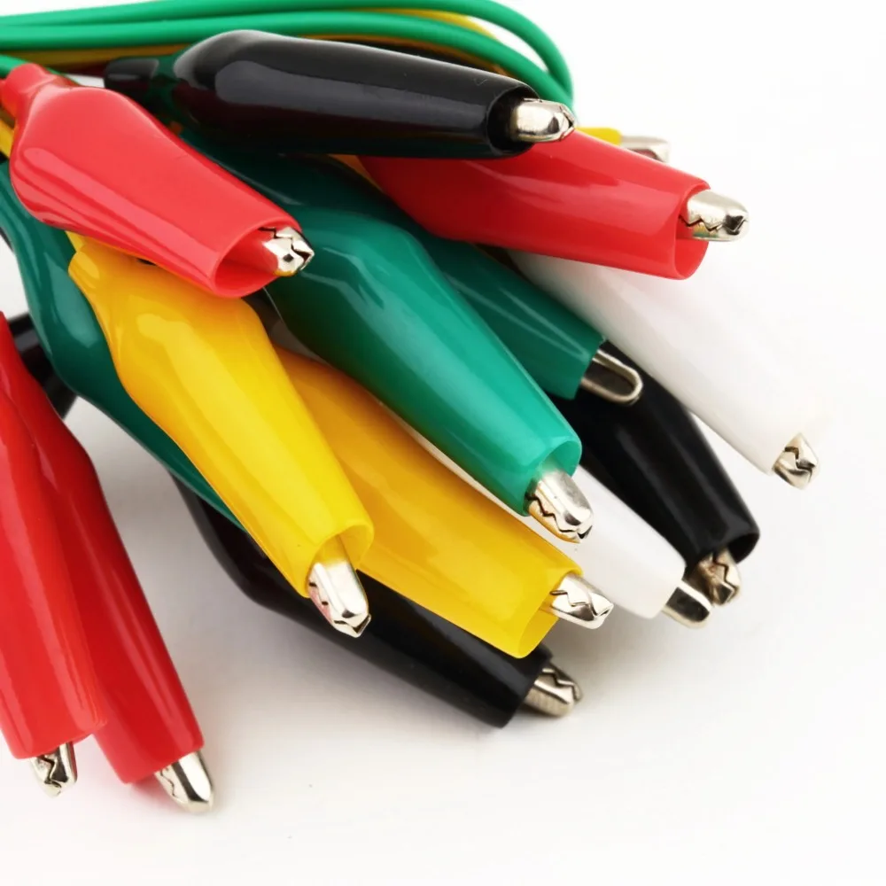 

10pcs/lot Alligator Clips Electrical DIY Test Leads Alligator Double-Ended Crocodile Clips Roach Clip Test Jumper Wire Brand