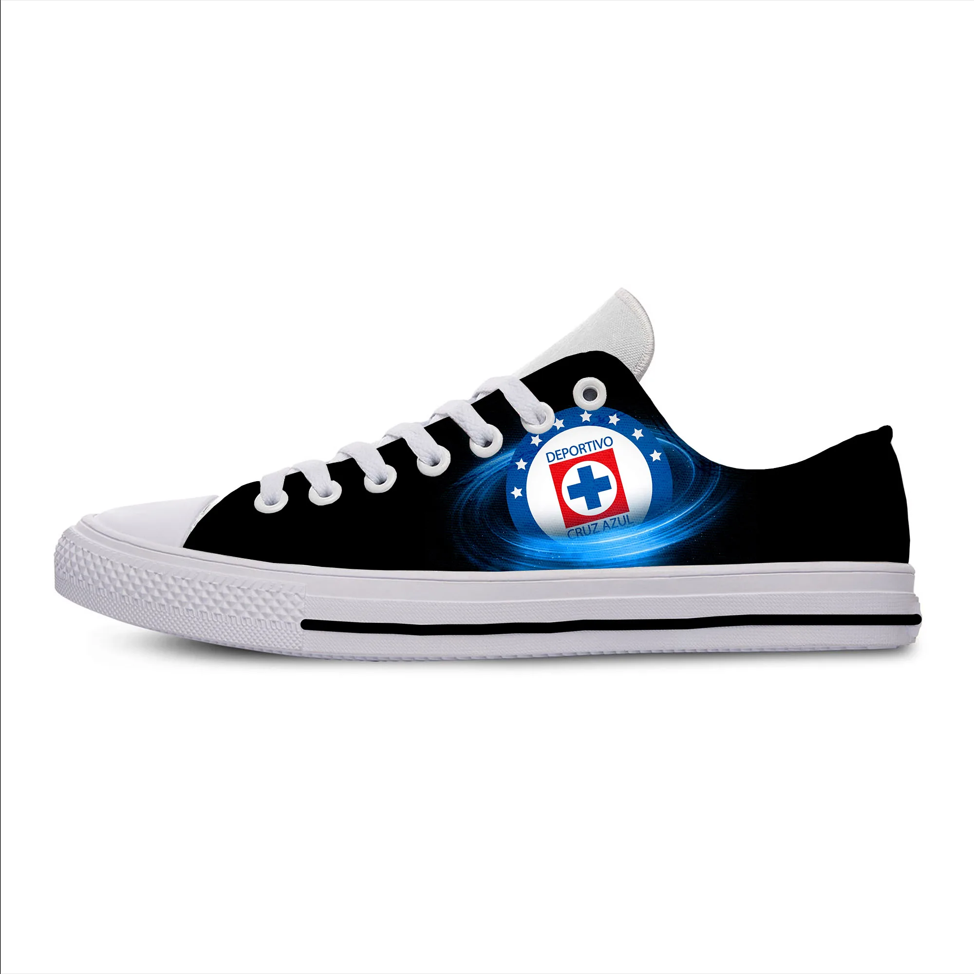 

New 2019 Men And Women Sport Shoes Mexico Football Team Comfortable Sport Shoes Escudo Del Cruz Azul Design Casual Sneakers