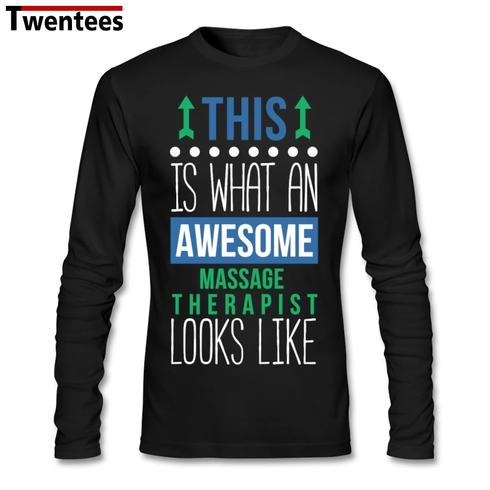 ==> [Free Shipping] Buy Best Awesome Massage Therapist Tees Shirt Men Boy Premium Long Sleeve Crewneck Cotton Large Size Under Family T Shirt Online with LOWEST Price | 32757207581