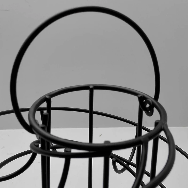 Современный дизайн спирали металла свободно стоящий яйцо скелтер/Диспенсер стойки(черный