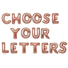 32 дюйма, золотой, серебряный, розовый, золотой, на заказ, фольга, буквенный шар для дня рождения, вечеринки, свадьбы, украшения для мальчиков и девочек, детские вечерние принадлежности