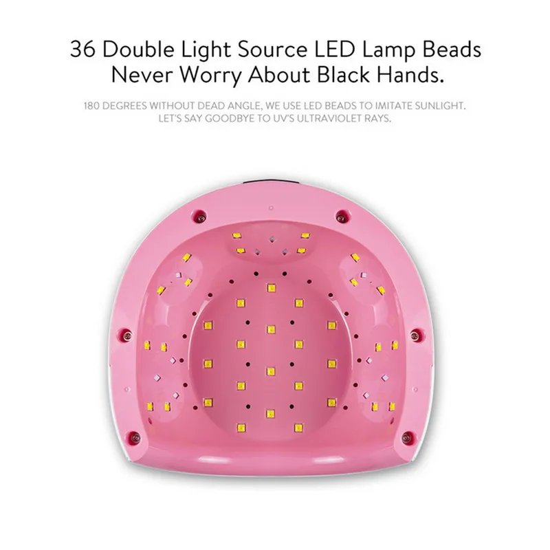 80 Вт УФ светодиодный светильник Manucure 36 s таймер ЖК экран машина Сушилка для ногтей
