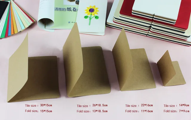 livraison gratuite (100 pcs lot) diy cartes de voeux quilling papier