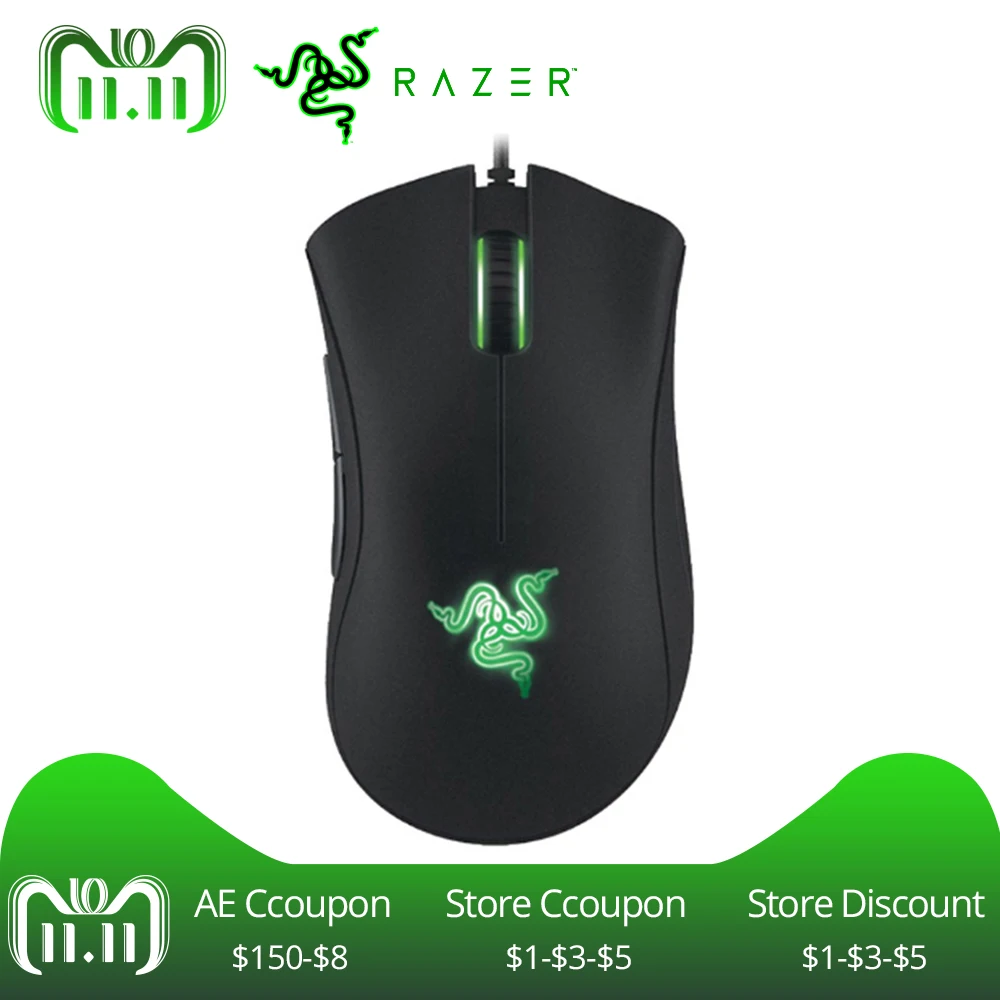 Razer Deathadder Expert 2013 Проводная игровая мышь 4G Оптический сенсор 6400 dpi Программируемый