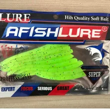Soft Lure 2.2g 100mm Plastic Fishing Bait Staight Tail Worms Artificial Lifelike Earthworm 8pcs Long Soft Maggot Silicone Bait silicone plastic fishing bait hook w tail black fluorescent green