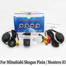 Парковка Камера для mitsubishi shogun pinin/Montero IO/RCA AUX Провода или Беспроводной/HD CCD Ночное видение заднего вида Камера