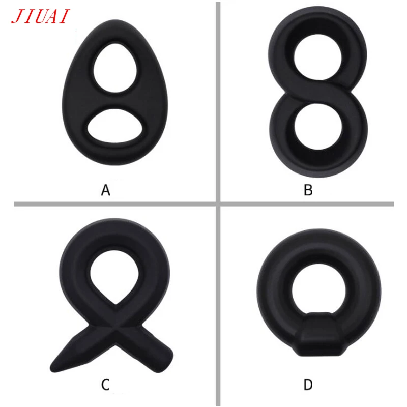 Reusable Silicone Cock Ring For Penis Time Delay Rings Sex Toys Male Extender Intimate Goods 4 Style for Choose | Красота и здоровье