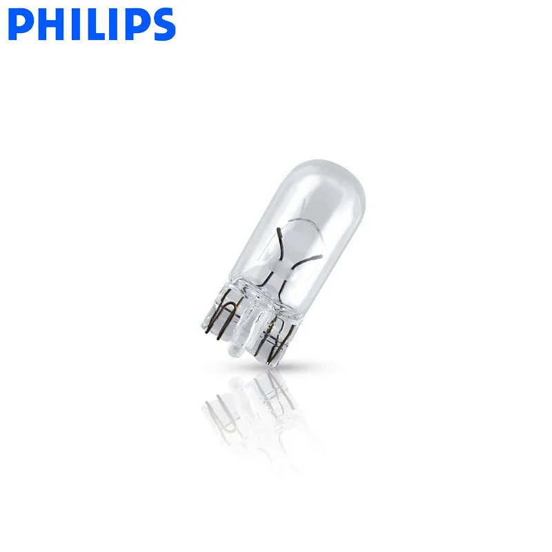 10 шт. Philips W5W T10 12 В 5 Вт стандартный сигнал поворота лампа для чтения Стоп свет Интерьер Свет 12961CP