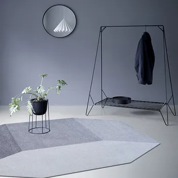 

Unique irregular geometric living room rug, Post-modern bedside carpet, gray color decoration office carpet ,ground mat