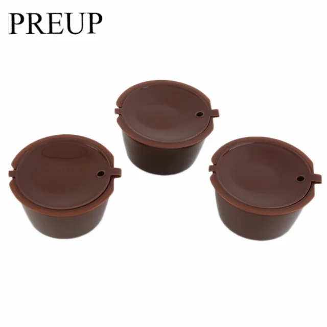 Cheap 3Pcs Eco-friendly Brown Reusable Coffee Capsule Plastic Refillable Compatible Coffee Filter Baskets Soft Capsules Taste Sweet Cheap 3Pcs Eco-friendly Brown Reusable Coffee Capsule Plastic Refillable Compatible Coffee Filter Baskets Soft Capsules Taste Sweet