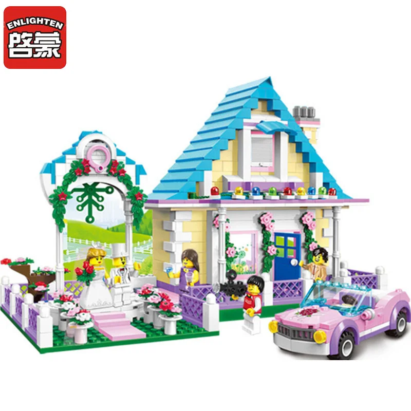 

City Marriage Room Blocks Wedding Bridegroom Building Blocks Princess Castle Compatible Legoed Bricks Toys For Children