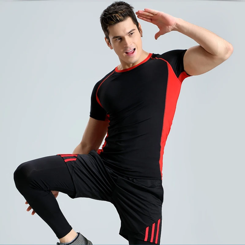 Мужские спортивные костюмы, одежда для фитнеса, тренировочный костюм, комплекты для йоги, утягивающий костюм, спортивная одежда, комплекты джемперов, одежда для тренировок