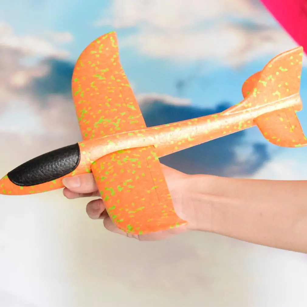 48 см большой ручной бросок самолет Летающий пенопласт Glider самолет инерционная летательная игрушка ручной запуск мини-самолет игрушки для улицы подарок для детей