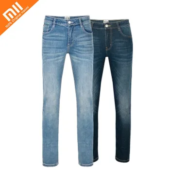 

new xiaomi COTTONSMITH99% cotton micro-elastic small straight jeans summer trend men's fashion comfortable loose jeans