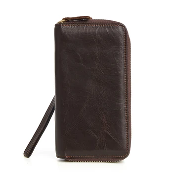 

Men Wallets Genuine Leather Business Male Wallet Fashion Big Capacity Purse Card Holder Long Clutch Wallets