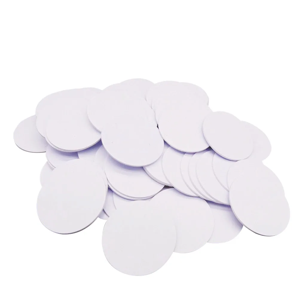 

(10pcs/lot)Compatible MF1 S50 Waterproof 25mm x 1mm 13.56MHz RFID Tag PVC Coin Card FM1108 coin card tags