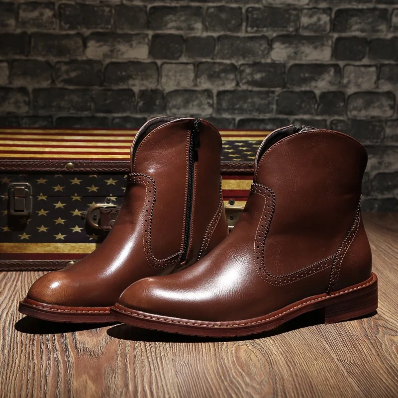 

Autumn and winter men's shoes new men's boots trend boots men's Brooke boots . men mens leather shoes