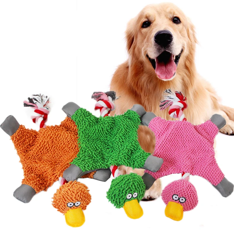 Утка милая собака игрушки 32*19 см милый 3 цвета товар для животных 1 шт с веревкой